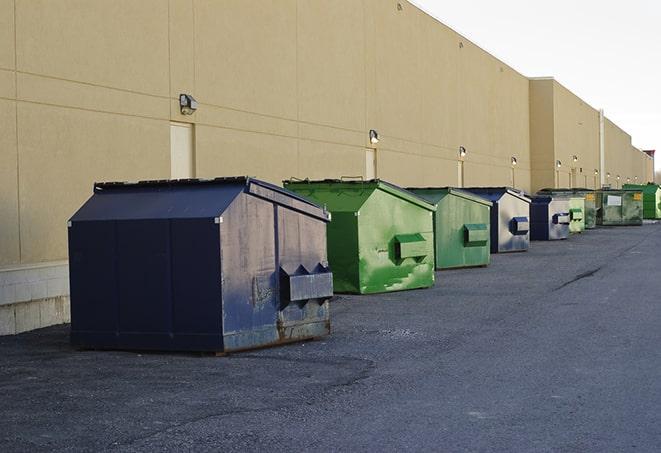 waste disposal bins at a construction zone in Belvedere Tiburon